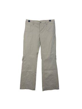 Athleta Womens Beige Cargo Flare Pant 14T Stretch Lightweight Nylon Hiking pant